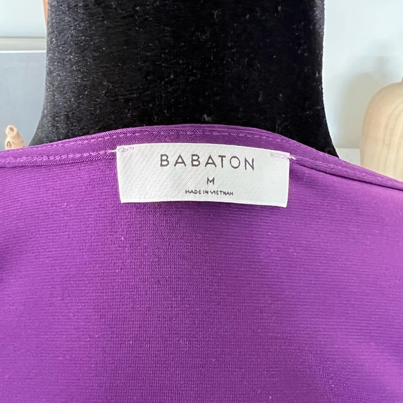 Aritzia Babaton purple ruching dress in size medium - Picture 3 of 8